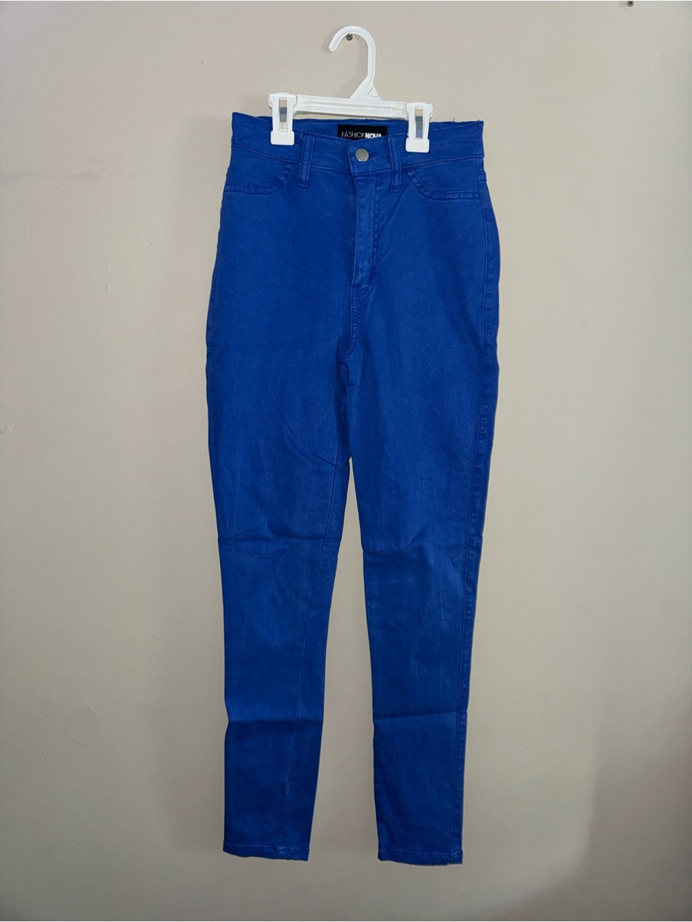 Fashion Nova High-Rise Skinny Jeans in Royal Blue